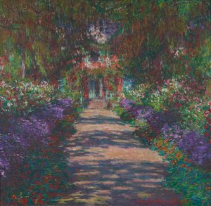 Uma avenida no jardim de Monet em Giverny de Claude Monet