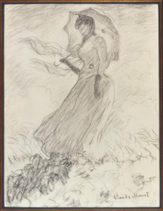 Mulher com um guarda-sol de Claude Monet