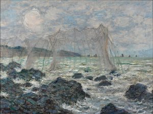 Redes de pesca em Pourville de Claude Monet