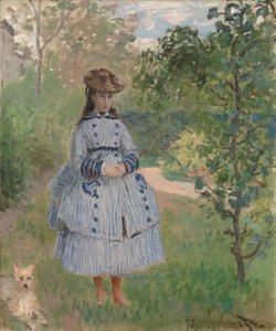 Rapariga com cão de Claude Monet