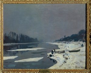 Glacons sur la Seine a Bougival, Yvelines Pintura de Claude Monet (1840-1926) Dim 0,65 x 0,81 m Paris musee du Louvre Menção obrigatória: Donation Helene et Victor Lyon de Claude Monet