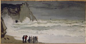 Grosse mer a Etretat (óleo sobre tela) de Claude Monet
