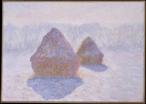 Palheiros (Efeito da neve e do sol) de Claude Monet