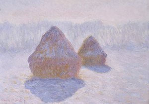 Monte de feno (efeito da neve e do sol) de Claude Monet