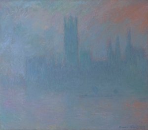 As Casas do Parlamento no Nevoeiro 1903 (óleo sobre tela) de Claude Monet