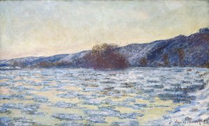 Blocos de gelo no crepúsculo, 1893. de Claude Monet