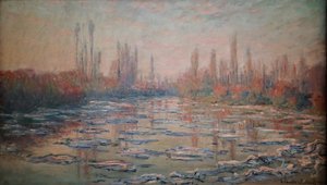 Gelo, também conhecido como Debacle on the Seine 1880 (Óleo sobre tela) de Claude Monet