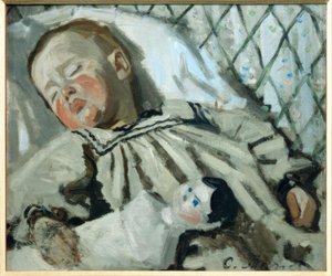 Jean Monet adormecido de Claude Monet