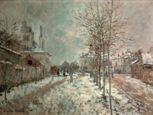 O Boulevard de Pontoise em Argenteuil, neve de Claude Monet