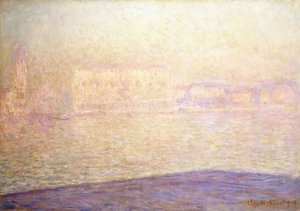 O Palácio Ducal visto de São Jorge Maior, 1908 de Claude Monet