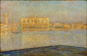 O Palácio Ducal visto de Saint-Georges major de Claude Monet