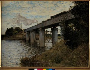A ponte ferroviária de Argenteuil de Claude Monet