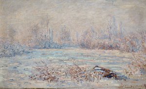Le givre pres de Vetheuil (pintura sobre tela) de Claude Monet