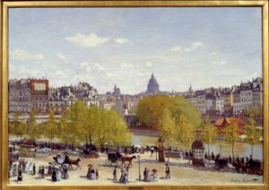 O Quai du Louvre, em Paris, em 1867. Pintura de Claude Monet (1840-1926) de Claude Monet