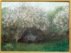 Lilás, tempo cinzento (ou O resto sob o lilás)- óleo sobre tela de Claude Monet