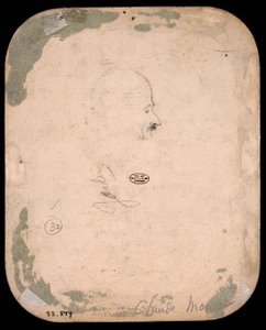 Monet - Esboço de cabeça masculina em perfil (verso), 1855-56, 1933.894 de Claude Monet