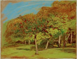 árvores de fruto de Claude Monet