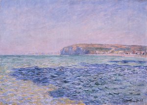 Shadows on the Sea, the Cliffs at Pourville (Dieppe, Seine Maritime, França) (Shadows on the Sea - The Cliffs at Pourville) - Pintura de Claude Monet (1840-1926), óleo sobre tela, 57x80 cm de Claude Monet