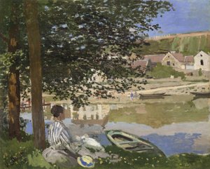 Na margem do Sena, Bennecourt, 1868 de Claude Monet
