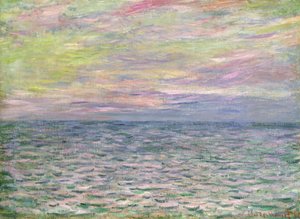 No alto mar, pôr do sol em Pourville; Pôr do sol em Pourville, mar cheio, 1882