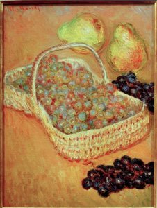 Panier de Passas e Poires (cesto de uvas e pêra de Claude Monet