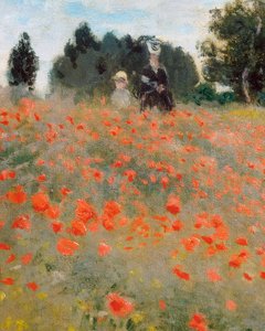 Papoilas, arredores de Argenteuil (detalhe). Pintura de Claude Monet (1840-1926) de Claude Monet