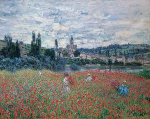 Campos de papoilas perto de Vétheuil, c.1879 (óleo sobre tela) de Claude Monet