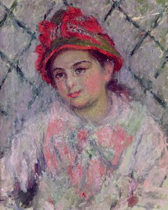 Retrato de Blanche Hoschede (1864-1947) como uma menina, c.1880
