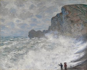 Tempo ruim em Étretat. 1883 de Claude Monet