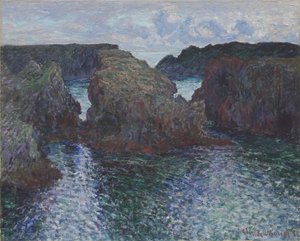 Rochas em Port-Goulphar, Belle-Île, 1886 de Claude Monet