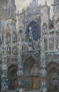 Catedral de Rouen, o portal; tempo cinzento de Claude Monet