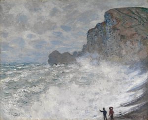 Condições meteorológicas adversas em Étretat de Claude Monet