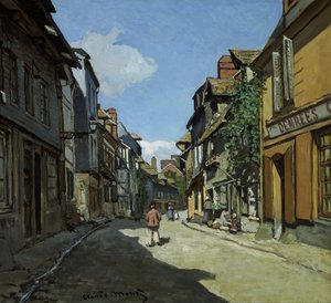 Rue de la Bavole, Honfleur de Claude Monet