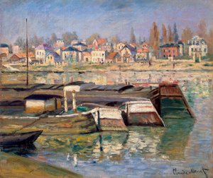 Sena em Asnières, 1873. de Claude Monet