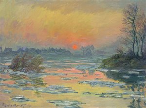 Pôr do sol sobre o Sena (Coucher de Soleil sur la Seine). 1880 de Claude Monet