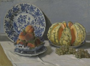 Ainda-vida com melão de Claude Monet