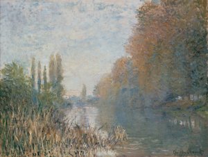 Os Bancos do Sena no Outono de Claude Monet