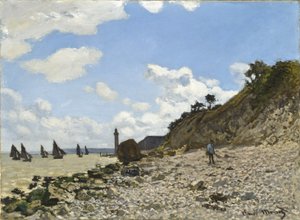 A praia de Honfleur, 1864-1866 de Claude Monet
