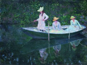 O barco em Giverny em norueguês de Claude Monet