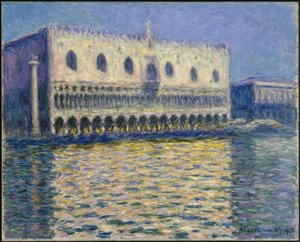 O Palácio dos Doges (O Palácio Ducal) de Claude Monet