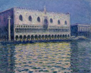 O Palácio dos Doges em Veneza de Claude Monet