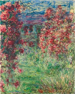 A casa em Giverny sob as rosas; A Casa das Rosas, 1925 de Claude Monet