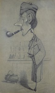 O escocês com um cachimbo, 1857 de Claude Monet
