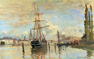 O Sena em Rouen, 1872 de Claude Monet