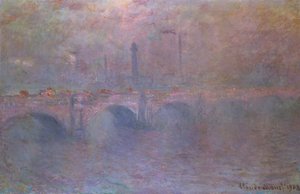 O Tamisa na ponte de Waterloo, 1903 de Claude Monet