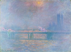 O Tamisa com Charing Cross Bridge de Claude Monet