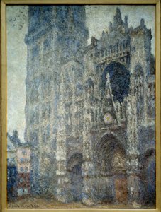 O portal da catedral de Rouen; tempo cinzento. Pintura de Claude Monet (1840-1926) de Claude Monet
