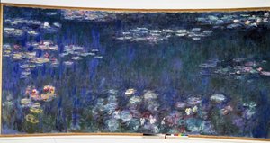 Os nenúfares, reflexos verdes. Díptico parte esquerda de Claude Monet