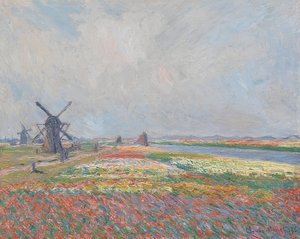 Campos de tulipas perto de Haia. 1886 de Claude Monet