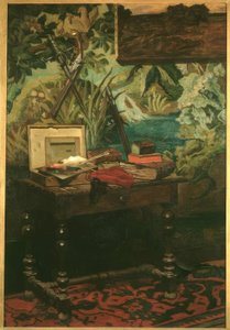 Um canto da oficina de Claude Monet